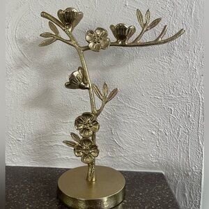 SOLD - Gold jewelry stand